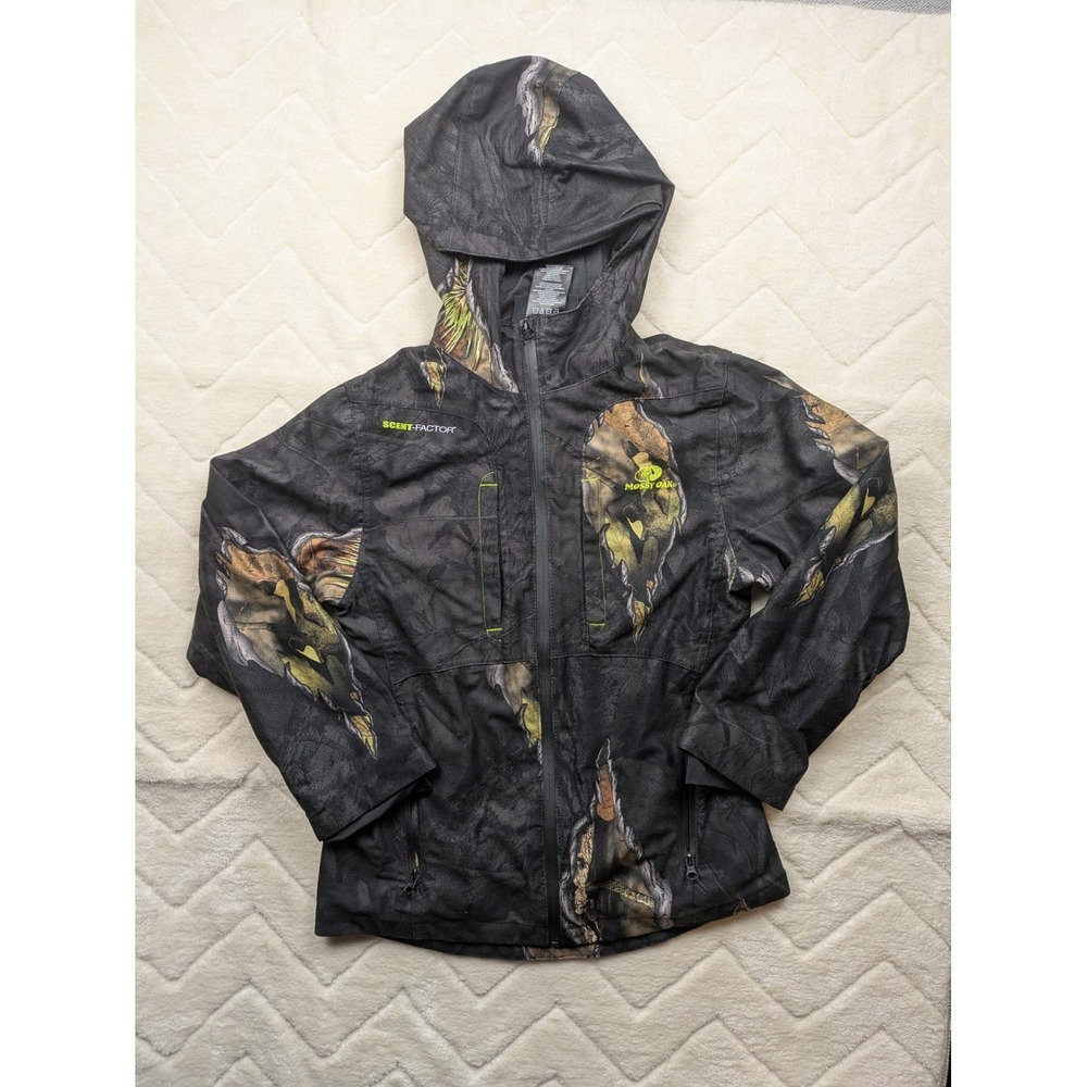 Mossy Oak Scent-Factor Hunting Jacket MO Eclipse Camo Black WJ682 Mens Large
